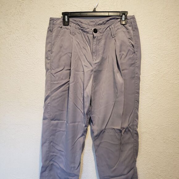 Sundance 100% Tencel Dark Gray Slanted Zip Fly Slacks Pants Size 10 - Picture 3 of 10